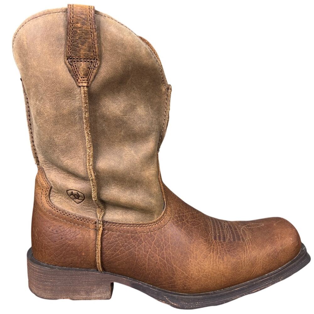 Ariat Men’s Rambler Brown Distressed Leather Western Cowboy Boots Size 11 D